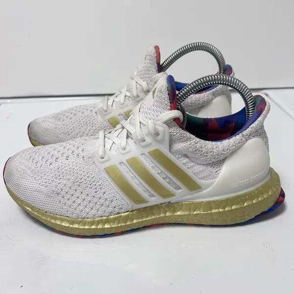 adidas Ultraboost 5.0 DNA Athletic Shoes White/Gold Sneakers HP7425 Women’s 6 US - Image 8