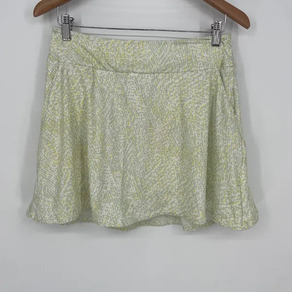 Adidas Women's Printed Frill Golf Skirt‎ White Green Yellow Athletic Size S - Image 2