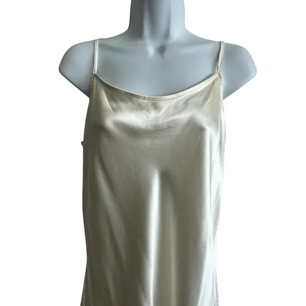 Reformation Ariel Silk Mini Slip Dress 6 Satin Draped Minimalist Silhouette - Image 3