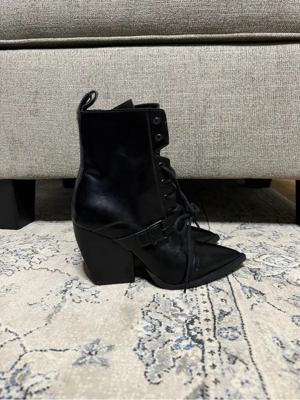 All Saints Bianca Bootie in Black Leather - Image 4