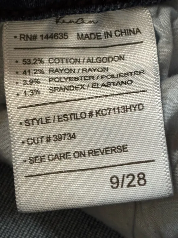 KanCan Button Fly Skinny Jeans Juniors Size 9 Waist Size 28 Dark Wash Stretchy - Image 16