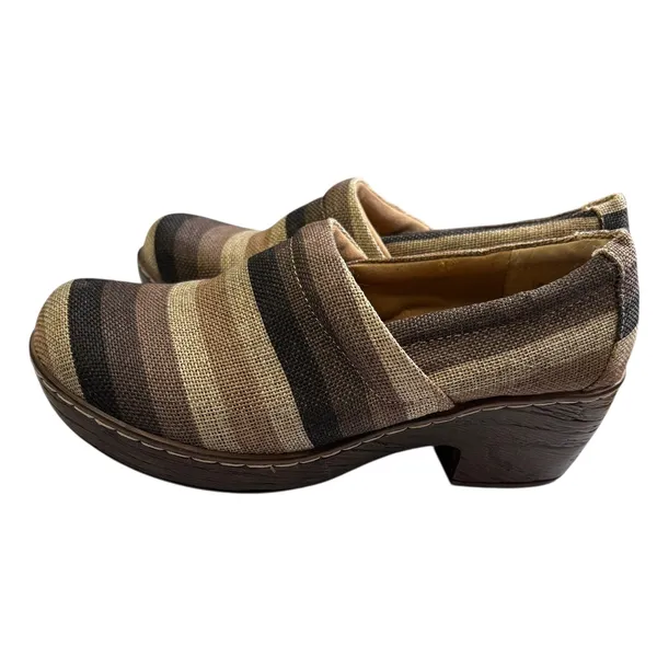 B.O.C. Women's Nadiyya Striped Clogs Comfort Slip On‎ Wood Heel Boho Size 7.5 - Image 4
