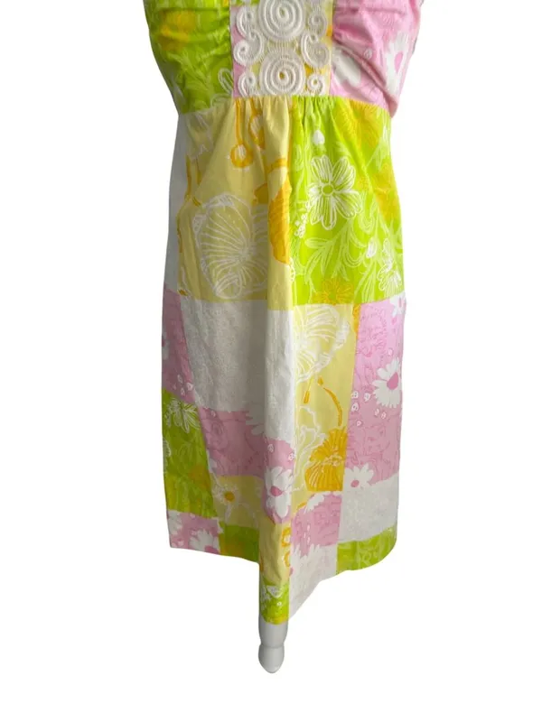 LILLY PULITZER Daphne Lace Patchwork Halter Dress Size 4 - Image 7