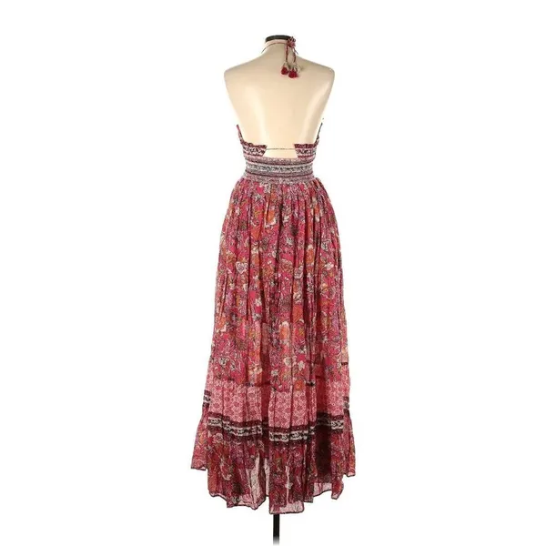 NWT Free People Real Love Maxi in Meadow Combo Floral Cotton Halter Dress L - Image 11