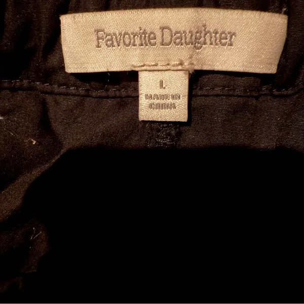 Favorite Daughter Black High Rise Cropped‎ Wide Leg Cargo Pants Sz L - Image 6