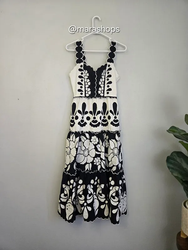 Farm Rio Tiered Floral Midi Dress - Image 4
