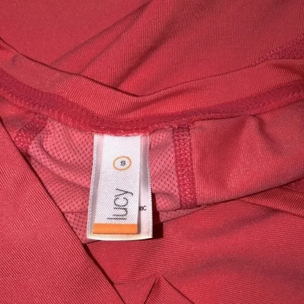 Lucy size small coral vented long-sleeve athletic top - Image 6