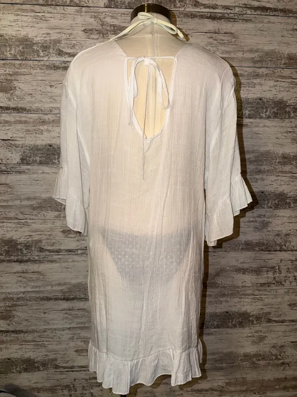 Boutique White Swimsuit Cover-Up - Image 4