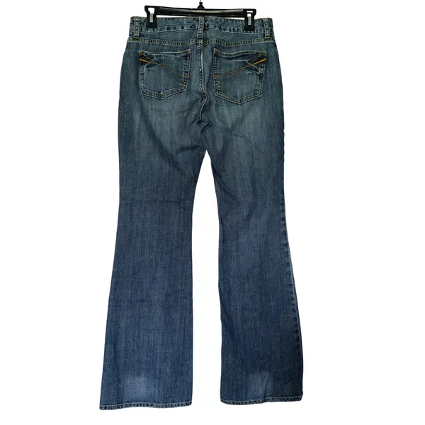 Gap Curvy Flare Jeans 6 Long Medium Wash Blue Denim Y2K 2008 Vintage - Image 2