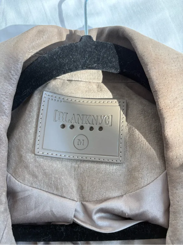 Blank Nyc Brown Genuine Suede Moto Jacket M - Image 5