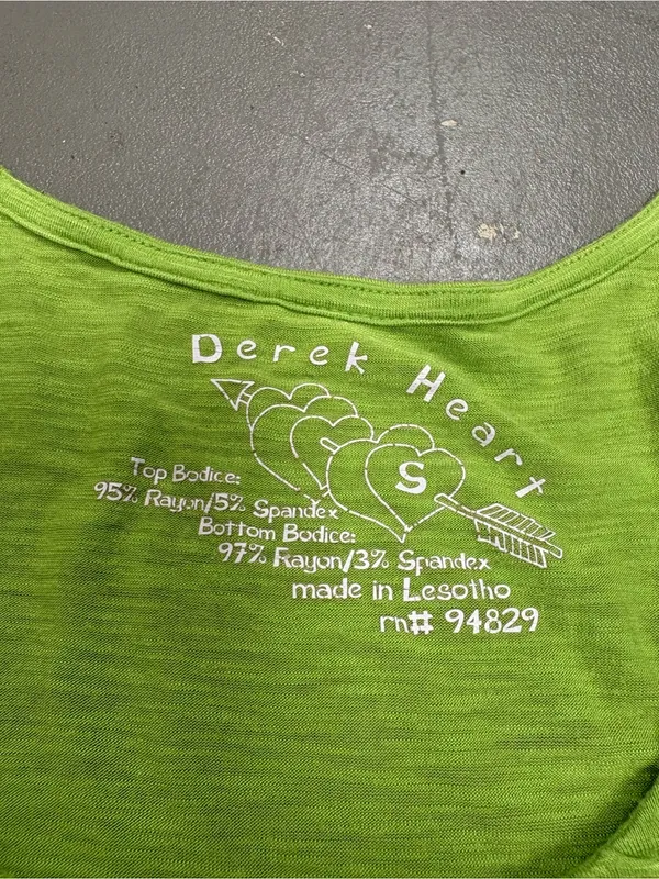 Derek Heart Y2K Lime Green Babydoll Coquette Hannah Montana Shirt Womens Small - Image 2