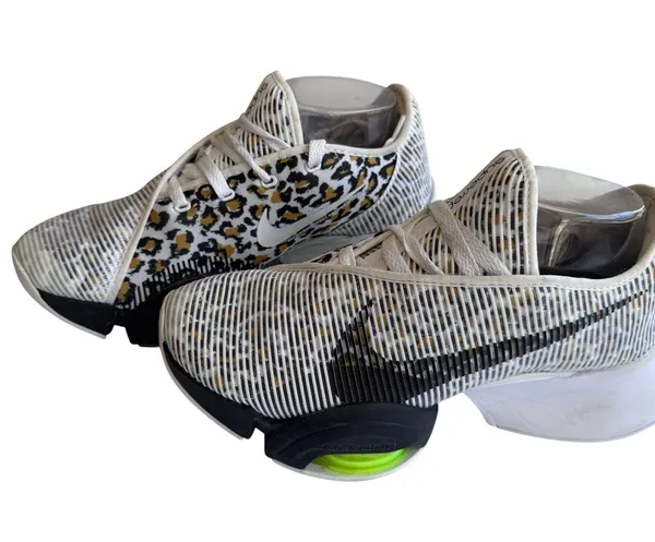 Nike SuperRep Cycle White Black Leopard Print Indoor Cycling Shoes SZ 8 - Image 7