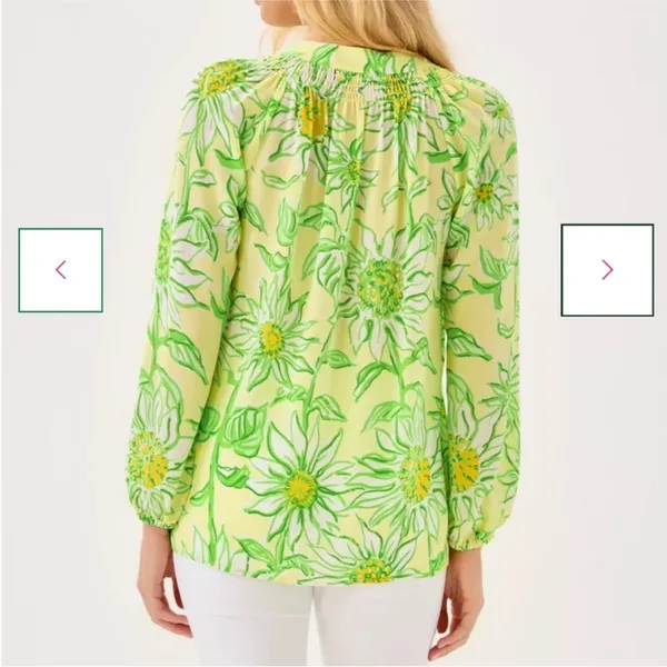 New Lilly Pulitzer Elsa Top Long Sleeve Top Limoncello Sunbelievable Women's XS - Image 2