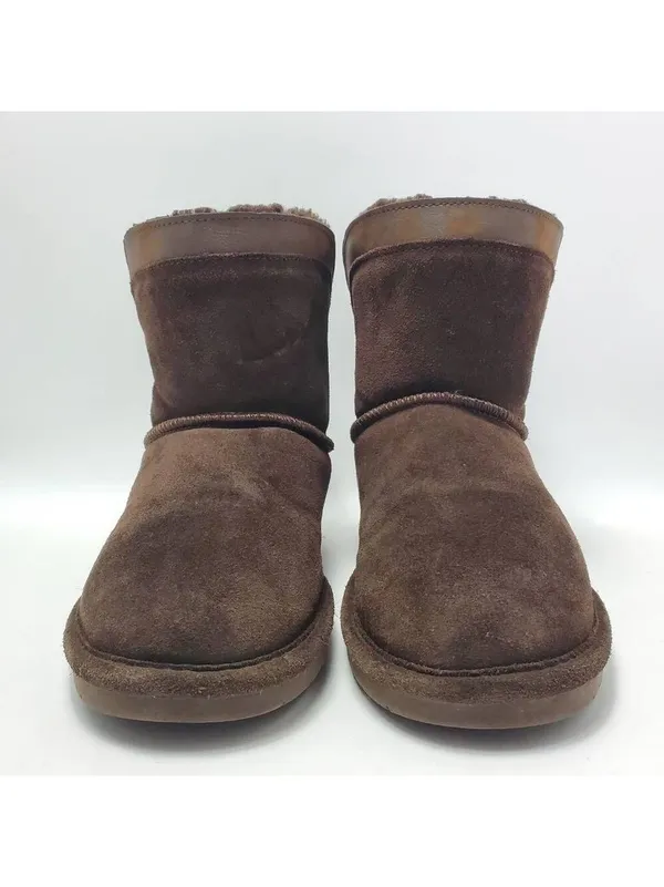 Bearpaw Shantelle Women's Winter Boots Brown Suede Wool Lined Bootie Size 9 M - Image 4