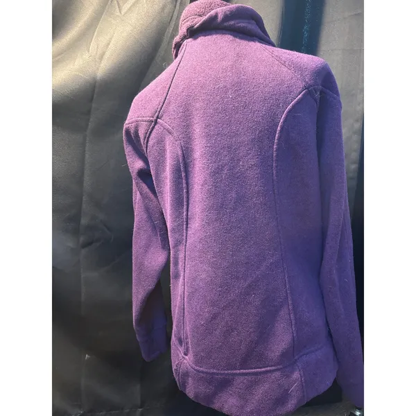 Avalanche Womens Purple Full Zip Fleece Jacket Funnel Neck Sweater Knit Size M - Image 4