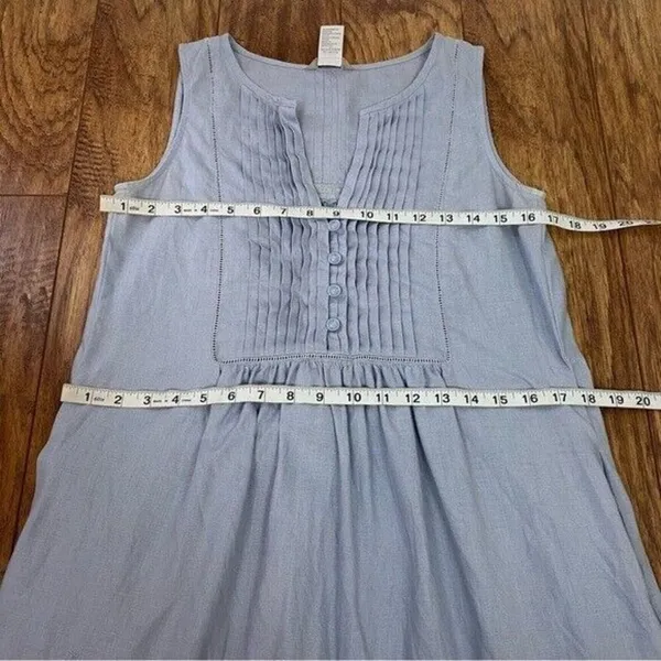 Jigsaw Kew 100% linen dress baby powder blue coastal grandma beach vacation sz 6 - Image 7
