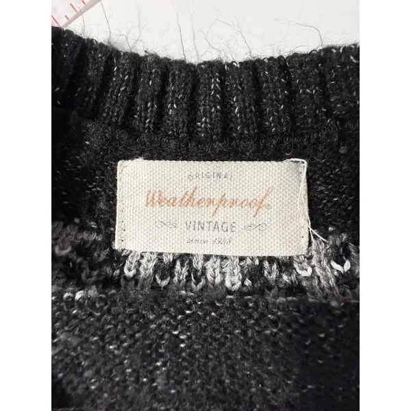 Weatherproof Vintage Fair Isle Sweater Charcoal Red Cozy Cabincore Knit Smallll‎ - Image 3