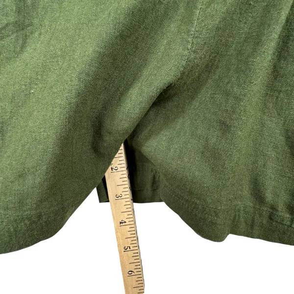 Banana Republic Linen Blend Utility Romper Long Sleeve Army Olive Green‎ Size S - Image 8
