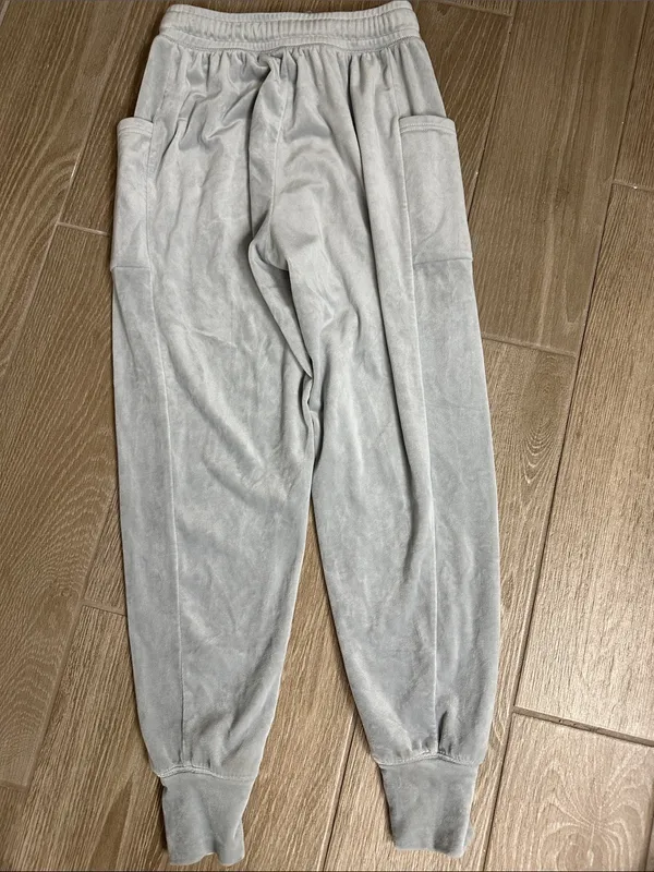 Offline aerie Light Gray Velour Jogger Pants Size XS - Image 3