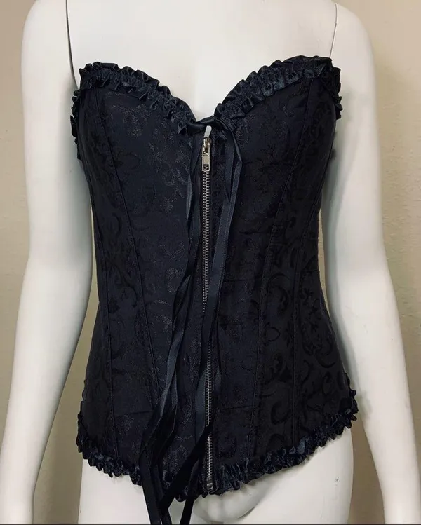 Corset Black Zipper Festival Cosplay New - Image 6