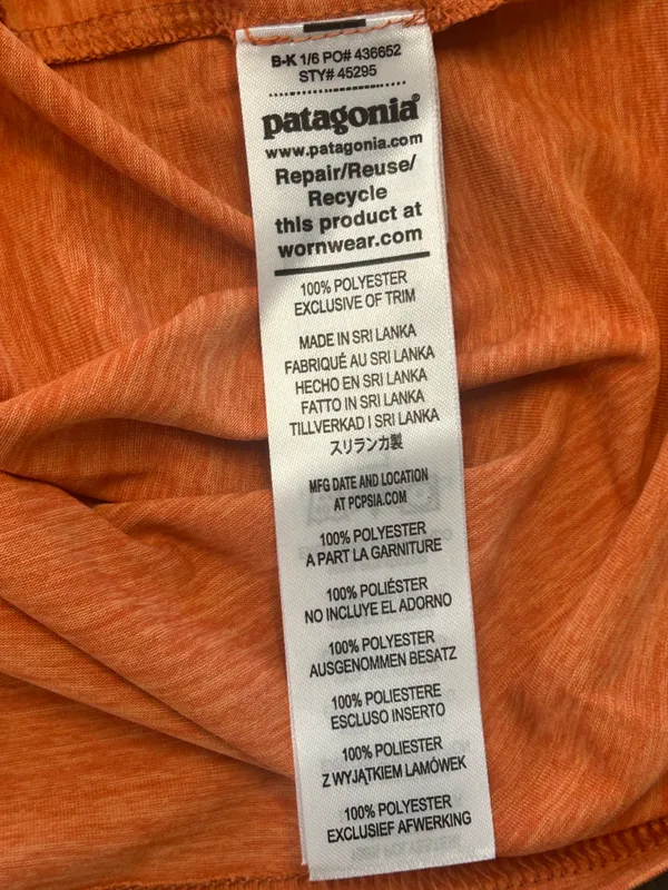Patagonia Women's Capilene cool daily tank in orange/ peach sherbet XS workout - Image 7