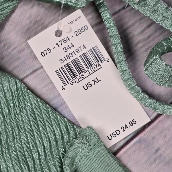 Aerie Ribbed Green Bikini Bottoms Tie Side Swimsuit‎ Size XL - Image 4
