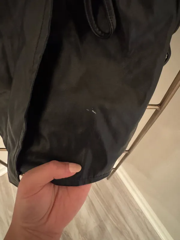 French Kiss Black leather skort - Image 4
