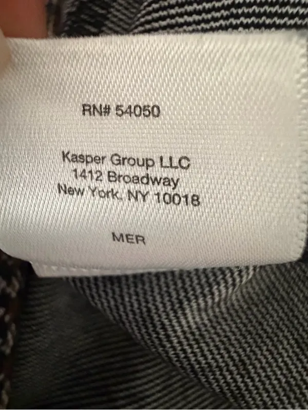 Anne Klein Women Plaid Single Button Knit Blazer Faux Leather Trim Size M(A899) - Image 13