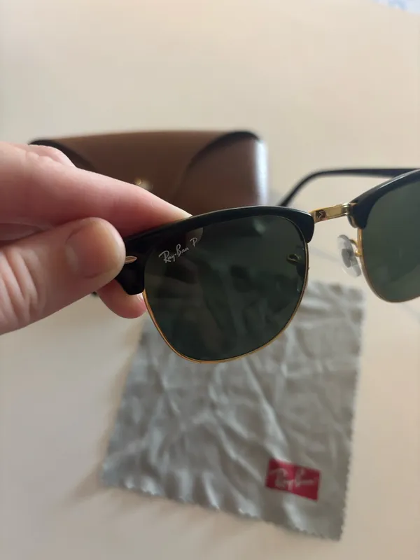 Ray-Ban Clubmaster Black and Gold Classic Sunglasses - Image 2