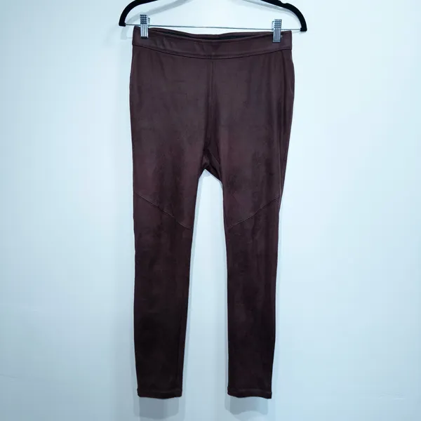 Free People Wine Purple Midnight Faux Suede Leggings Size 27 - Image 2