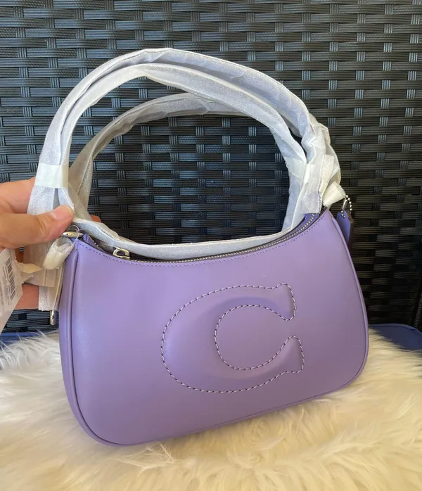 Coach TERI SHOULDER BAG ( CR099) SILVER/LIGHT VIOLET Purple Purse - Image 8