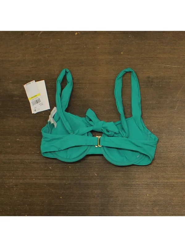 NWT Becca Womens Shirred Underwire Bikini Top Swim 853557 Peacock Blue Green M - Image 10