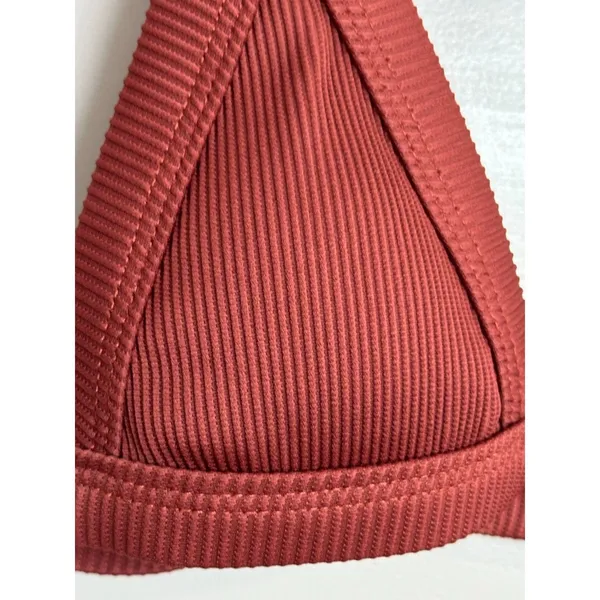 Zaful Burnt Orange Front Clasp Fall Bikini Top Women's Sz Small US Sz 4 - Image 4