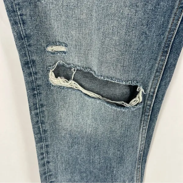 Vervet Super High Rise Beverly Slim‎ Straight Distressed Medium Wash Blue Jeans - Image 7