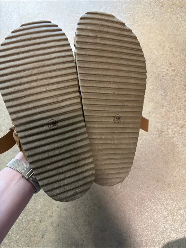 Women's Suede Woven Slide Sandals in Brown - Image 3