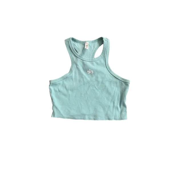 Alo Aspire Tank Ribbed Blue Quartz RARE Size M - Image 2