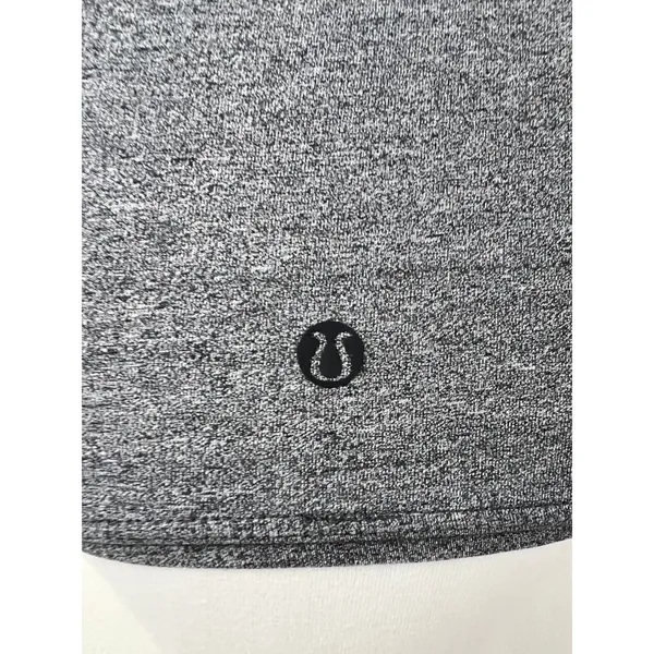 Lululemon Gray Long Sleeve Athletic Top Thumbholes V Neck Women's - Image 3