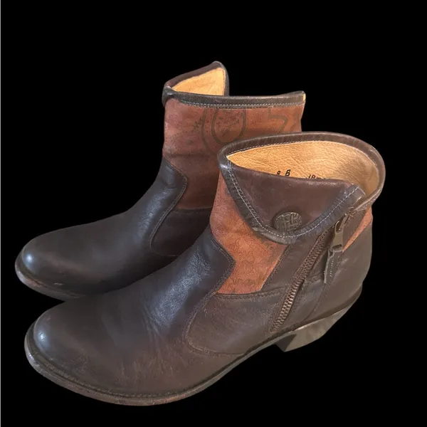 vintage JB Dillon sz 8 design Brown Leather Ankle Boots JBW1801 mexico - Image 7