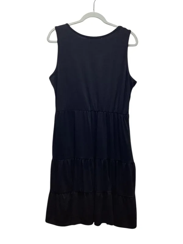 Shirley & Stone tiered sleeveless Midi dress Black size Large - Image 3