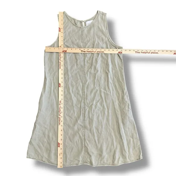 Carly Jean Los Angeles Sage Green Shift Dress L Minimalist Capsule Wardrobe Coastal‎ Chic - Image 3