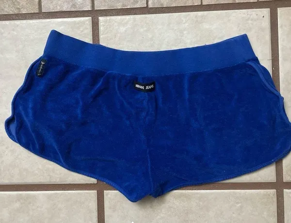 armani jeans royal blue sweat shorts size S - Image 4