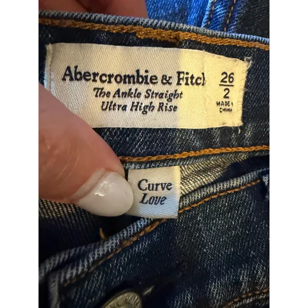 Abercrombie & Fitch Ankle Straight Jeans‎ Women 26 Blue Denim Ultra High Rise - Image 9