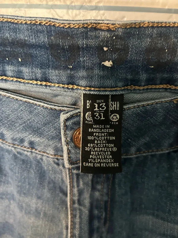 REWASH Distressed Denim Shorts - Image 3