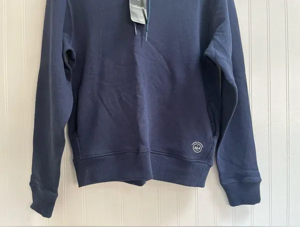 ALLBIRDS Women's The R&R Hoodie Organic Pima Cotton in True Navy Blue Size S NWT - Image 11