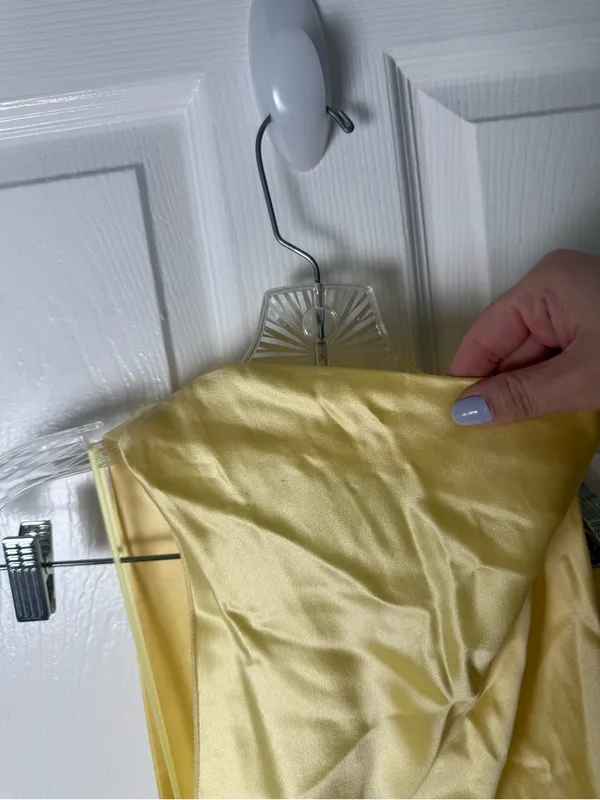 Sau Lee Penelope Backless Satin Gown in Popcorn Yellow 10 - Image 4