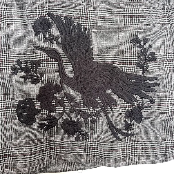 Loft Womens Skirt Embroidered Duck Plaid Preppy Minimalist Minimal Office Sz 2 - Image 4
