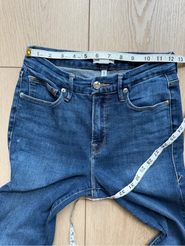 Good American Good Legs Chewed Hem Skinny Jeans Size 4/27 Style GLCH367T - Image 12