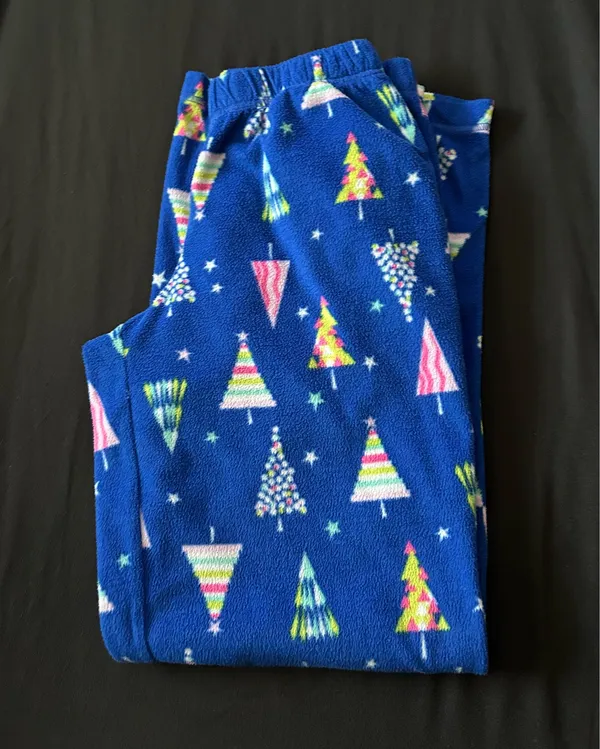 Christmas Tree Pajama Pants Blue Size XS - Image 2