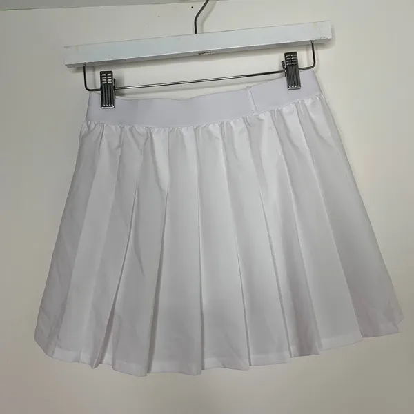 Alo Yoga Varsity Tennis Skirt White Womens XS - Image 3