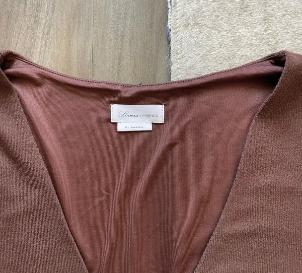 Lovers + Friends brown long sleeve bodysuit from revolve - Image 3